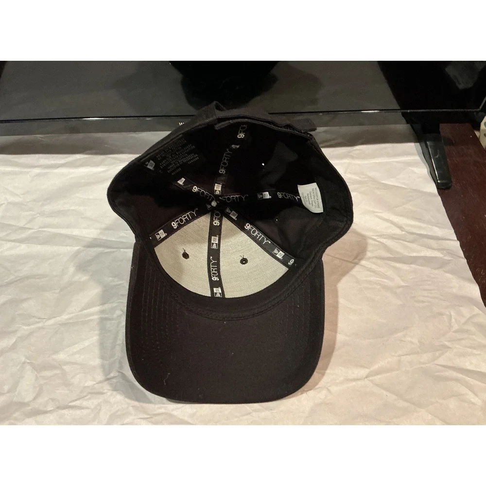 New Era 9FORTY Black‎ Adjustable Hat Mens Embroidered B Logo Baseball Cap
